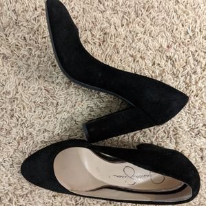 Jessica Simpson black block heels